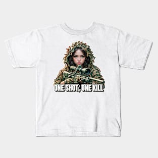 Sniper Girl Kids T-Shirt